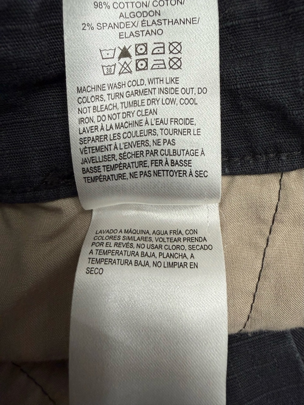 Lucky Brand Men’s XXL Navy Blue Stretch Ripstop Chino Shorts 98% Cotton Casual - Picture 7 of 9